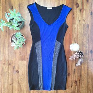 3/$15 Soprano Blue Tricolor Mini Dress Sz XS